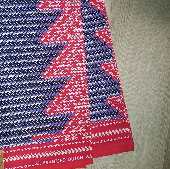 Pink & Purple Zig Zags - 6 yards Ankara - Picture 2 of 3